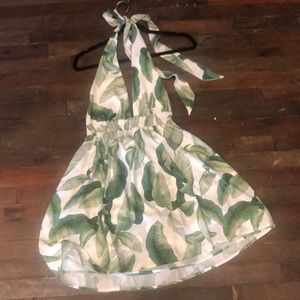 Show me your MuMu palm print dress